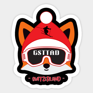 Ski Gstaad Switzerland Sticker